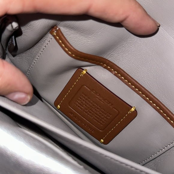 Coach Pillow Tabby Mini in Silver - Picture 6 of 8